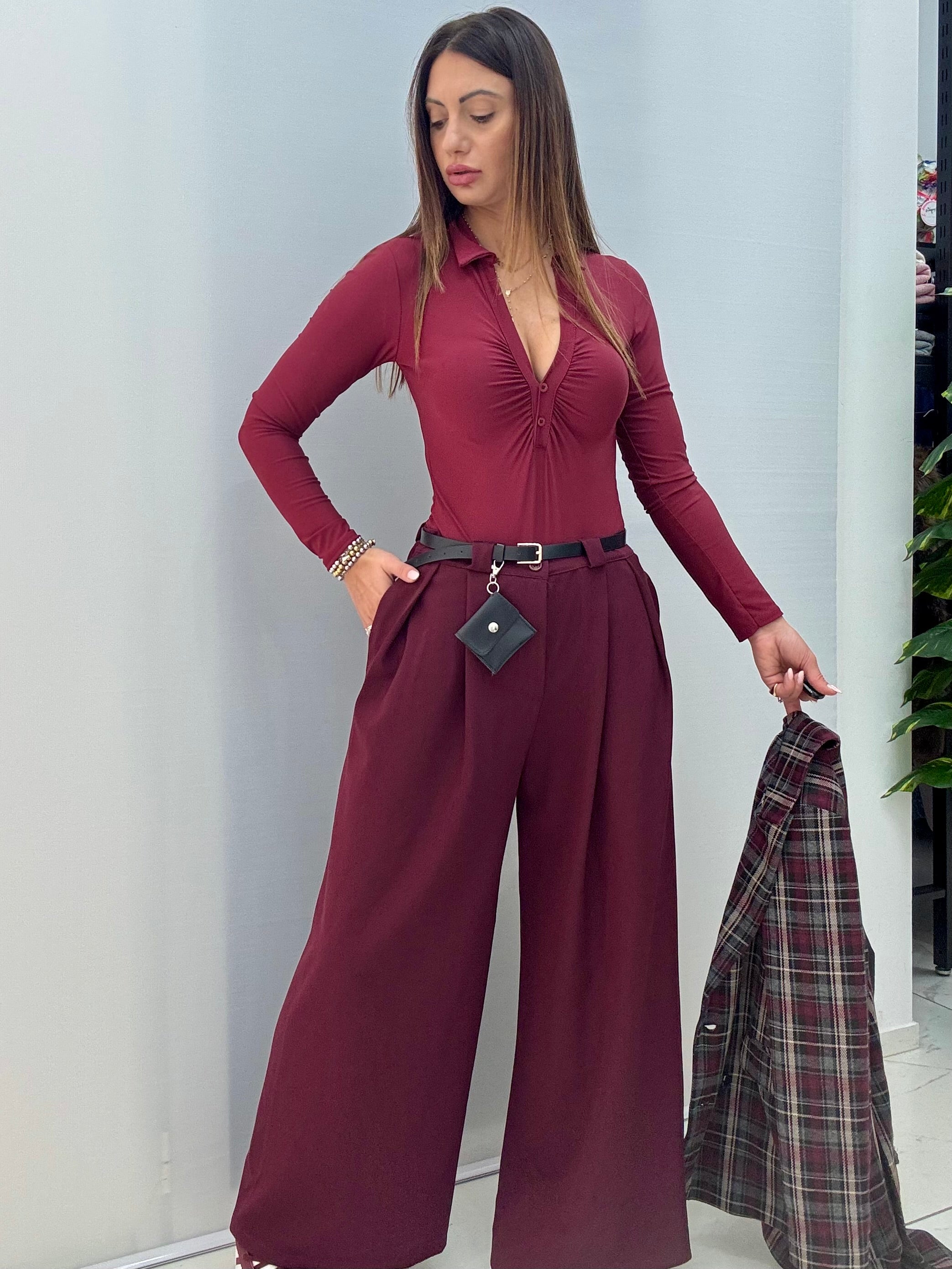 Pantalone Cloe Bordeaux